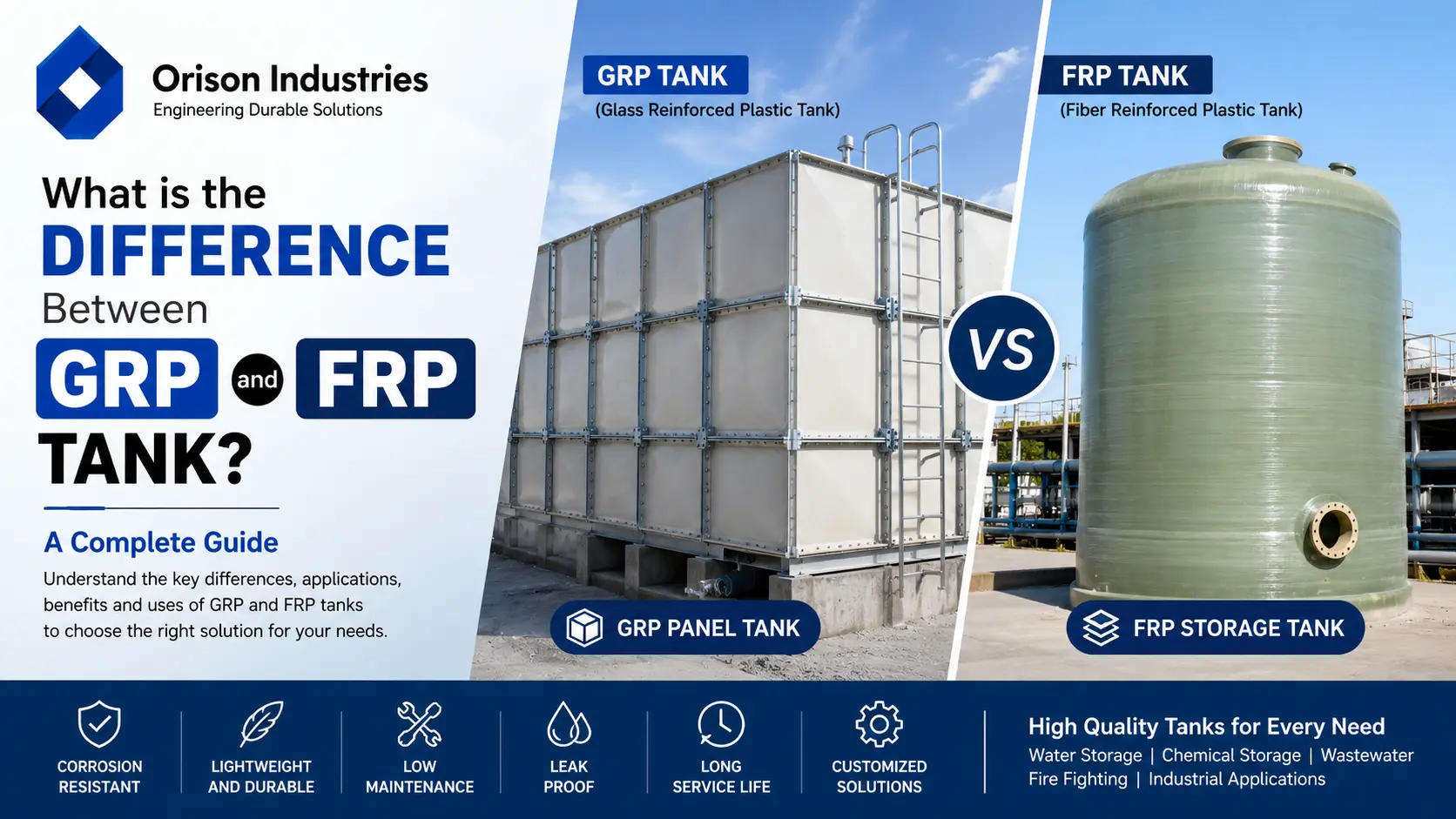 You are currently viewing What is the Difference Between GRP and FRP Tank?